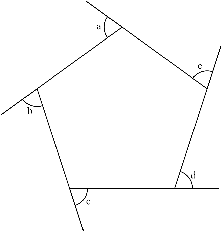 sum of ext. $\angle$s of polygon